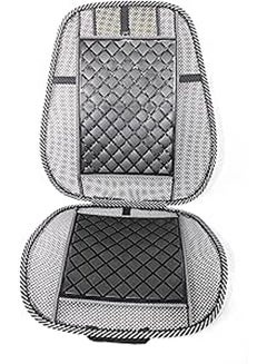 اشتري Car Driver Seat Cushion Breathable Mesh Cooling Seat Cover Back Massage Cushion for Car Auto Truck - 2 Pcs - Black في مصر