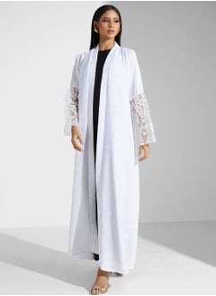 Buy Abaya With Lace Trim With Sheila in UAE