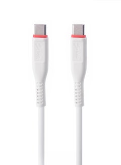 Buy SKA CC3900 USB-C to USB-C Charge Sync Cable Silicone 1.5M White in UAE