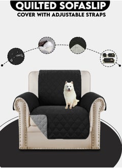 Buy Waterproof Sofa Covers Chair Cover Chair Slipcover Chair Couch Protector Triple Non-Slip Sofa Slipcover for 1 Cushion Chair Furniture Protector for Pets Kids Dog in Saudi Arabia