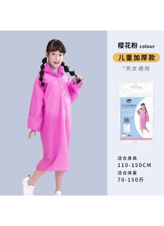 Buy Kids Full-Body Thick Disposable Raincoat Sakura pink wide mouth [new thickened 16 silk 90g] in Saudi Arabia