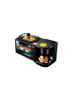 Buy 3 in 1 breakfast maker oven griddle pan and coffee machine made with premium quality material and updated electronics break fast machine Includes frying pan oven and coffee maker in UAE