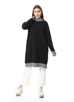 Buy Women Wool Long Pullover With High Neck in Egypt