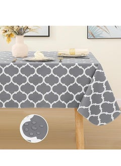 Buy Rectangle Table Cloth, 60x102inches(150x260cm) Waterproof Stain Resistant Washable Tablecloth, Moroccan Polyester Table Cover for Dining, Indoor and Outdoor in UAE