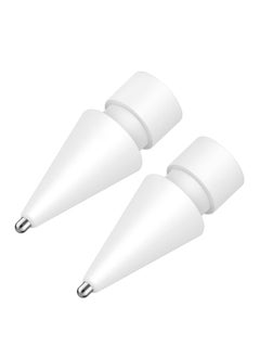 اشتري Replacement Tips for Apple Pencil, 2 Pack Compatible with Apple Pencil 2nd Gen and 1st Gen, No Wear Out Fine Point Precise Control Pen Like Nibs for Apple Pencil (White 1.3mm) في السعودية