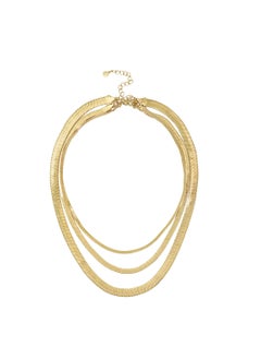 Buy Jessy Triple Necklace Gold in UAE