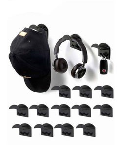 اشتري 12-Piece Hat Rack For Wall,Hat Hook For Baseball Caps,Upgraded Adhesive Hat Holder في الامارات