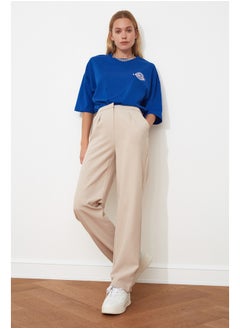 Buy Straight Cut Wide Leg Pleated Woven Trousers TWOSS21PL0155 in Egypt