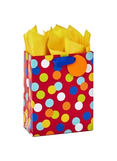 Buy Medium Gift Bag With Tissue Paper (Red Polka Dots) (5Wdb5993) in UAE