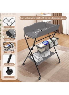 Buy olding Diaper Change Table - Baby Diaper Table, Folding Changing Station for Baby with Wheels and Storage. in UAE