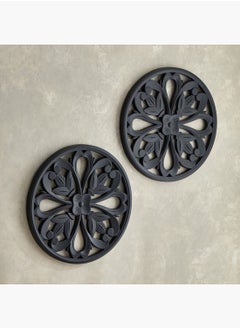 Buy Angelus 2-Piece Round Wall Panel Set 40 x 2 x 40 cm in UAE