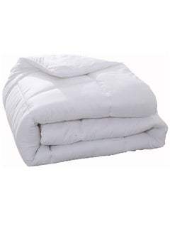 Buy Duvet Insert Quilted Plain Cotton White 200x220cm in UAE