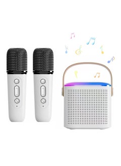 Buy Karaoke Machine Portable Bluetooth Speaker with 2 Wireless handheled Microphones LED Lights Portable Bluetooth Karaoke Speaker for All Smartphones for Home Party Birthday Gifts in UAE