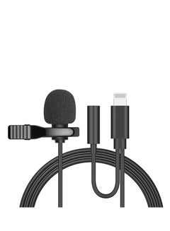 اشتري Mini Microphone iPhone Condenser Lavalier Omnidirectional Condenser Microphone for Telephone and Video Recording Device for Lavalier Microphone for Youtube, Interviews and Meetings Black في السعودية