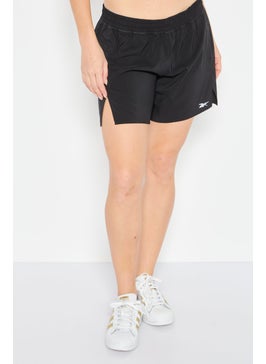 اشتري Women Sport Fit Brand Logo Training Short, Black في الامارات