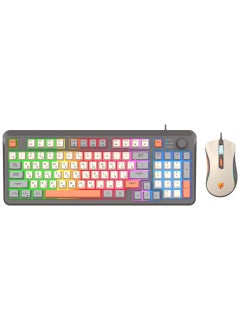 اشتري Russian Tri-color Backlit Computer ComboK820 Russian shimmer keyboard mouse suit K820 Russian shimmer keyboard mouse suit في السعودية