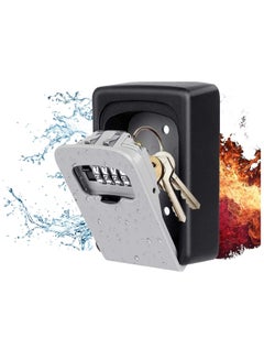 اشتري Security Key Lock Box, 4 Digit Metal Outdoor Safe Key Box, Weatherproof Lock box for House Key, Wall Mount Key Storage, Resettable Code, for Outdoor and Indoorfor Outdoor and Indoor في السعودية