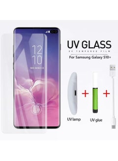 Buy Samsung Galaxy S10 Plus UV Screen Protector 6D Tempered Glass 9H Adhesive Nano Liquid UV Glue Full Coverage Clear in UAE