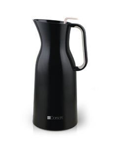 Buy Vacuum Jug - 1L Premium Double-Walled Glass Liner, BPA-Free, Insulated Rubber Handle, Leakproof Lid - Ergonomic, Sleek Design - Keeps Hot for 12 Hours & Cold for 24 Hours - Perfect for Tea, Coffee, Water (Black) in UAE