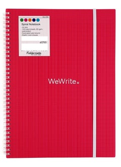 اشتري A4 Size Spiral Notebook With Elastic Closure Pink Cover في الامارات