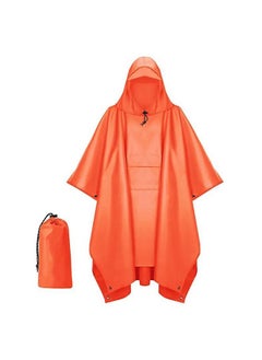 اشتري Waterproof Poncho Adult, Lightweight Reusable Rain Poncho Adult Waterproof for Outdoor Hiking Camping Cycling Traveling Waterproof Raincoat with Emergency Grommet Corners في السعودية