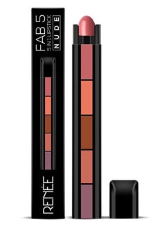 Buy RENEE FAB 5 Nude Matte Finish 5 in 1 Lipstick 7.5gm in UAE
