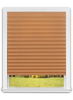 اشتري Window Shades Pleated Blinds Easy Cut and Install Pleated Shades Blackout Blinds Brown في الامارات