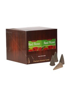 اشتري Red Rose Dhoop Cone 15 Piece Agarbathi Incense Pack of 12 في الامارات