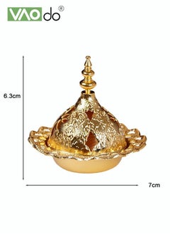 Buy Mini Incense Burner Holder Electroplated Golden Pagoda Shaped Incense Burner in Saudi Arabia