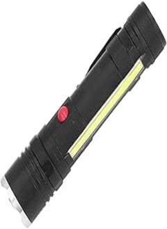 Buy hanso emergency light led, Ultimate Power and Versatility, High Lumen LED Flashlight with Zoomable Torch and COB Side Light - Waterproof and Energy-Saving (Black) in Egypt