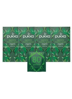 اشتري Supreme Matcha Green Organic Herbal Tea 20 Envelopes Pack of 4 في الامارات