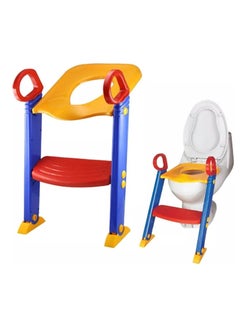 Buy Folding Toilet Trainer Ladder For Baby Suitable For Children Boys And Girls Toilet Seat Steps in UAE