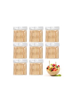 اشتري Bamboo Forks, Natural Bamboo Forks, Disposable Mini Forks for Appetizers, Blunt End Appetizer Forks for Charcuterie Board Accessories, Disposable Tiny Toothpick Kids Safe for Party Fruit(1000 PCS) في الامارات