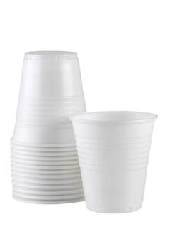 Buy Drinking Cup Disposable Plastic Cups, 7 Ounce Drinking Cups, White Party Cups for Birthday Parties, Picnics, Ceremonies, and Weddings 750 Pieces in Saudi Arabia