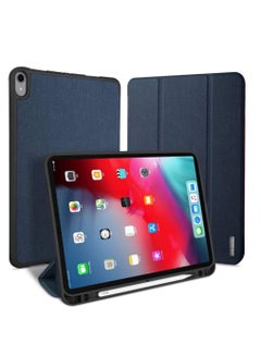Buy Pu Leather Transparent Pc Back Ultra Slim Light Weight Smart Case Cover For Apple iPad Pro 11Inch 2018 in Saudi Arabia