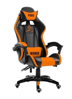 Buy PUBG Gaming Chair with Adjustable Headrest Lumbar Support Racing Style Chair for Office/Home (Black Orange) in Saudi Arabia