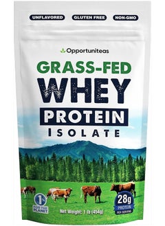 Buy Grass Fed Whey Protein Isolate Unflavored, (1 LB) in UAE