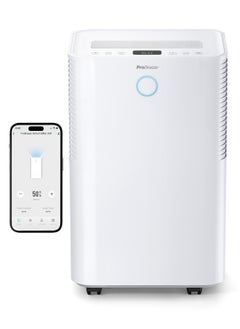 Buy 20L/Day Smart Compressor Dehumidifier with 4L Water Tank, Laundry Drying & Automatic Humidity Sensor - Mould Remover with 24-Hour Timer and Sleep Mode for Damp, Mould and Condensation in UAE