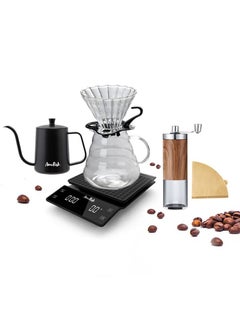 Buy 6-Pieces V60 Coffee Set Pour Over Drip Coffee Maker Set Specialized V60 Kit in Saudi Arabia