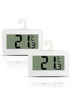 Buy Digital Refrigerator Thermometer, 2 Pcs Waterproof Freezer Room Thermometer, High Precision Fridge Alarm Thermometer with Hook for Kitchen Home, Fahrenheit (℉) or Celsius(℃) in Saudi Arabia