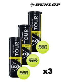 Buy Dunlop Tour Brilliance Tennis Balls (3X cans ) in UAE