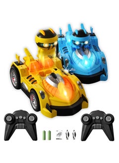 اشتري SYOSI Remote Control Bumper Cars, for Toddler Set of 2 Players Racing Match with Catapult Figures Popping Up, for Boys 4-8 Years Ejecting Car Toy Game في الامارات