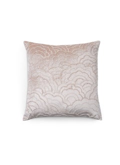 Buy Luxe Clouds Embroidered Filled Cushion 45X45Cm - Beige in UAE