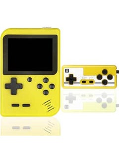 Buy Retro Handheld Game, Portable Retro Video Game Console with 500 Classical Games, 3.0-Inches Color Screen, 1020mAh Rechargeable Battery Support for Connecting TV and Two Players(Yellow) in Egypt