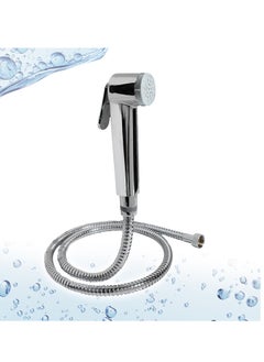 Buy Sanitary Comfortable Portable Bidet Sprayer for Toilet, Stainless Steel Bathroom Diaper Sprayer for Kitchen, Muslim Shower, Adjustable Water Pressure, Easy to Install and Self Clean in Saudi Arabia