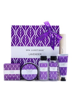 Buy Spa Luxetique Spa Gift Baskets, Spa Gift Box, Lavender Bath Set, 6 Pcs Home Spa Set Includes Body Lotion, Shower Gel, Bubble Bath, Hand Cream, Travel Bag. Best Gift Sets for Women. in Saudi Arabia