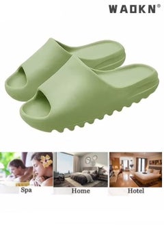 اشتري Unisex House Shoes Non-Slip thick Soft Platform Slide Sandals for Women Men Indoor Outdoor Shower Bathroom Slipper for Adult , Anti-slip Flat Sandal Slippers For Bathroom Or Indoor Use في الامارات