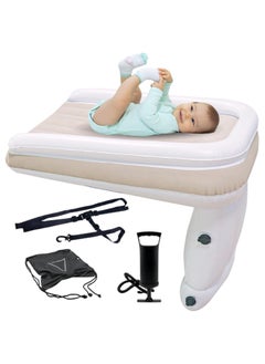 اشتري Inflatable Airplane Car Bed for Toddler,Baby Travel Plane Bed with Hand Pump,Fly Traval Kids Bed Fits Most Airplane Seats,Car Seat for Convenient Toddler Travel,Safe to Use Child Sleeper Bed في السعودية