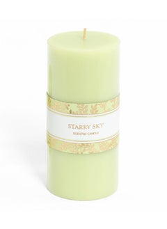 Buy Starrysky Pillar Candle, Green - 7x15cm in UAE