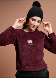 Buy Embroidered Round Neck Sweatshirt in Saudi Arabia